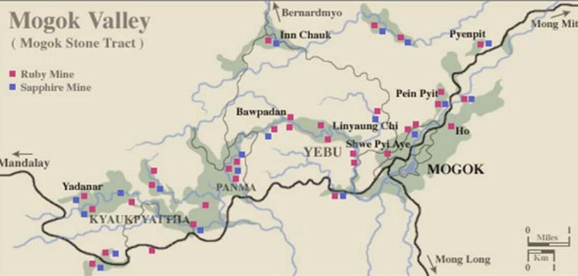 Inline Image - Mogok Sapphire Mine Map