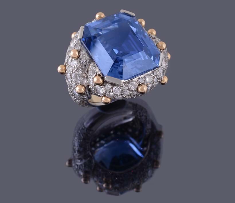 Inline Image - A sapphire and diamond ring by Jean Sclumberger. Sold at Dreweatts for £117,800