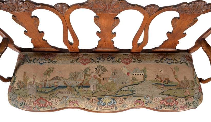 Inline Image - Scenes from an 18th Century Scandinavian Village, said to be the embroidery work of Queen Anne Sophie of Denmark & Norway.