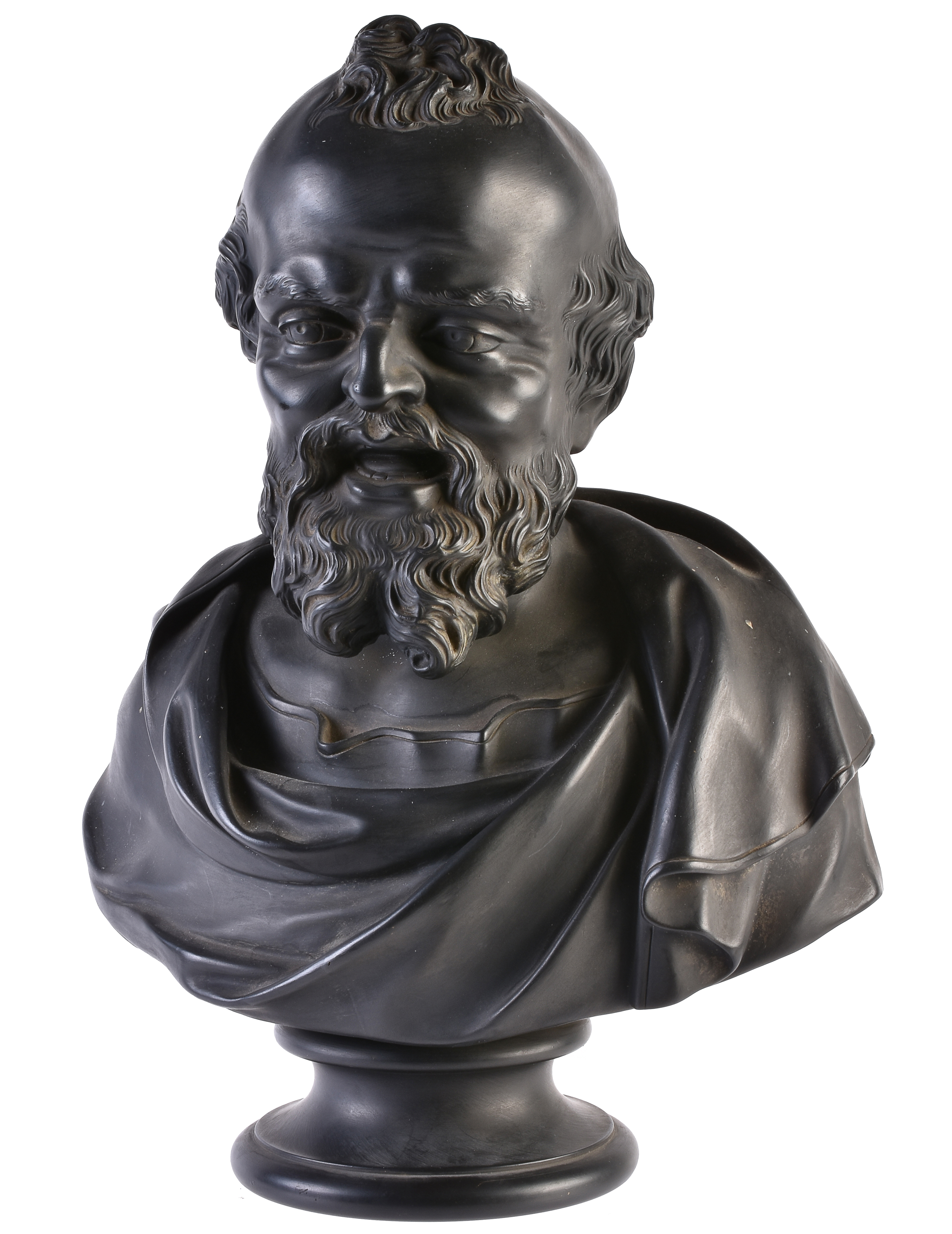 Inline Image - Lot 48: A Wedgwood black basalt bust of Democritus | Est. £200-300 (+ fees)