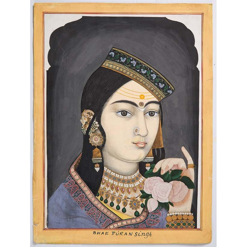 Inline Image - Lot 119: Portrait of Bhae Puran Singh, as a young Sikh Lady, Indian miniature painting on card [India (probably Punjab), c. 1890] | £2,000-3,000 (+fees)