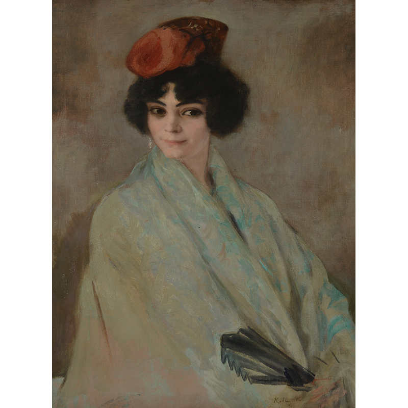 Sir Gerald Festus Kelly (British 1879-1972), 'The Red Hat', Oil on canvas | Oakley House