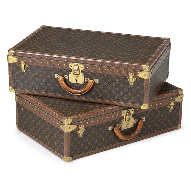 Louis Vuitton, monogram a matched pair of coated canvas hard travelling cases