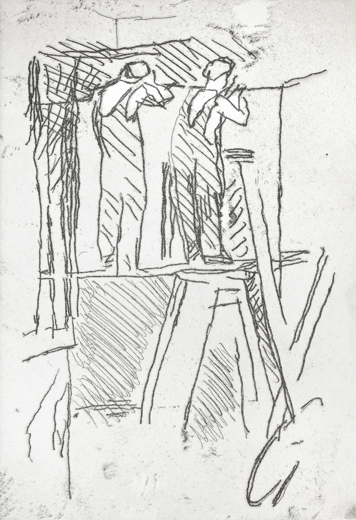 Lot 147 Unity Spencer, 'Men Working'