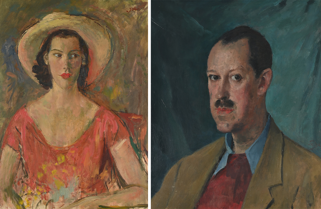 Augustus John, Portraits Of Jemima And Hugo Pitman
