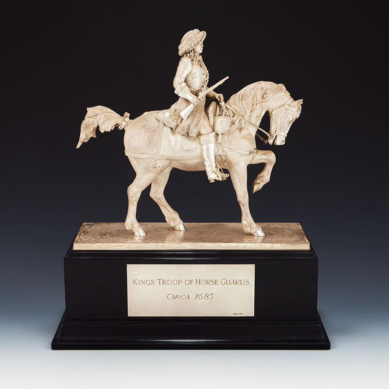 A silver figure of a Kings Troop of Horse Guards Officer, Carrington & Co., London 1991