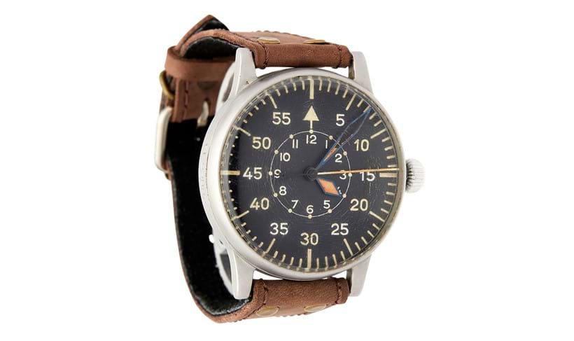 Inline Image - Lot 387 - A. Lange & Sohne, Beobachtungs-uhren (B-Uhr), a gentleman’s base
metal German military navigator’s watch, Est. £4,500-6,000 (+ fees)