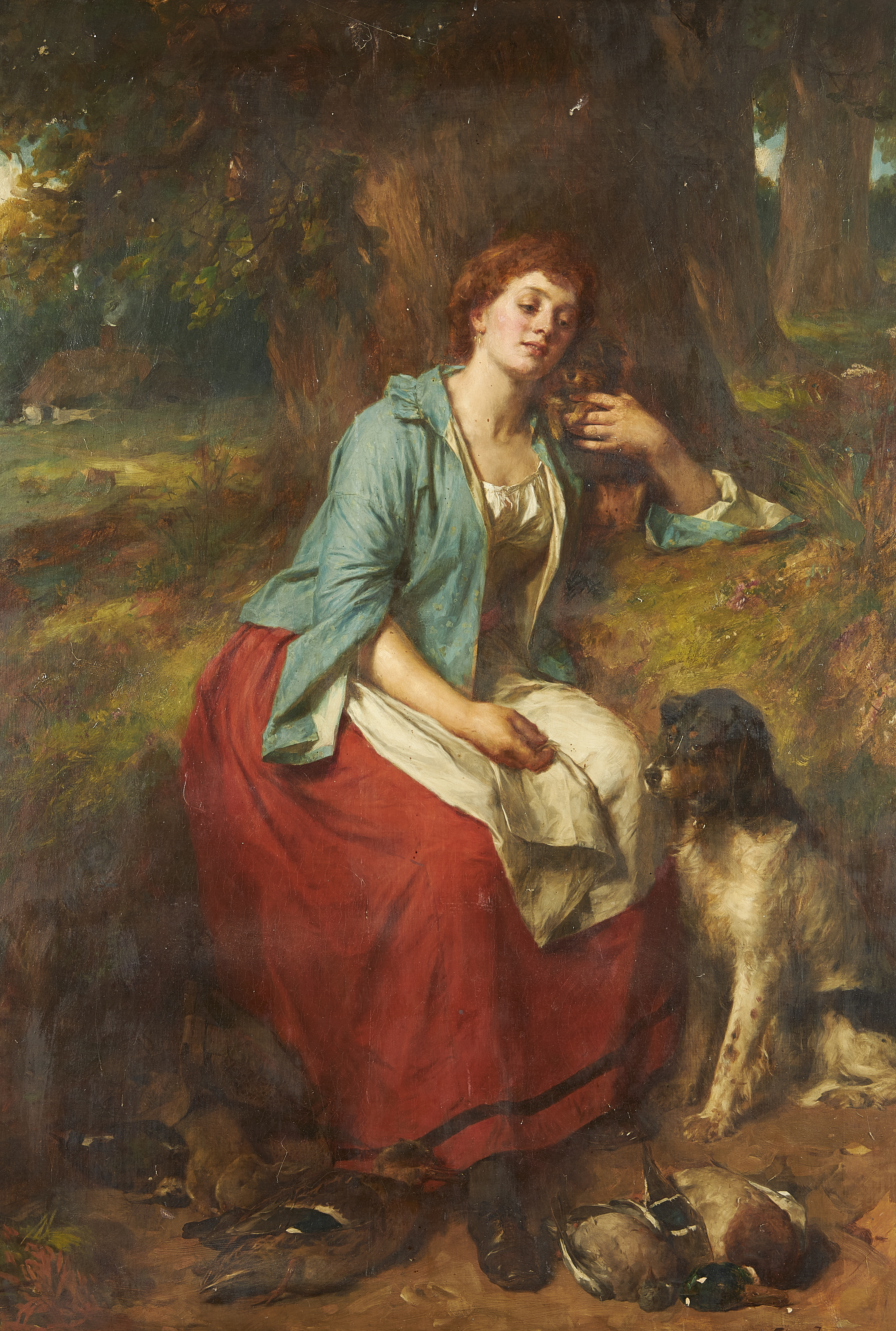 Inline Image - Lot 229 Thomas Faed (British 1826-1900), The Gamekeeper’s Daughter, Oil on canvas, Est. £10,000-15,000 (+ fees)