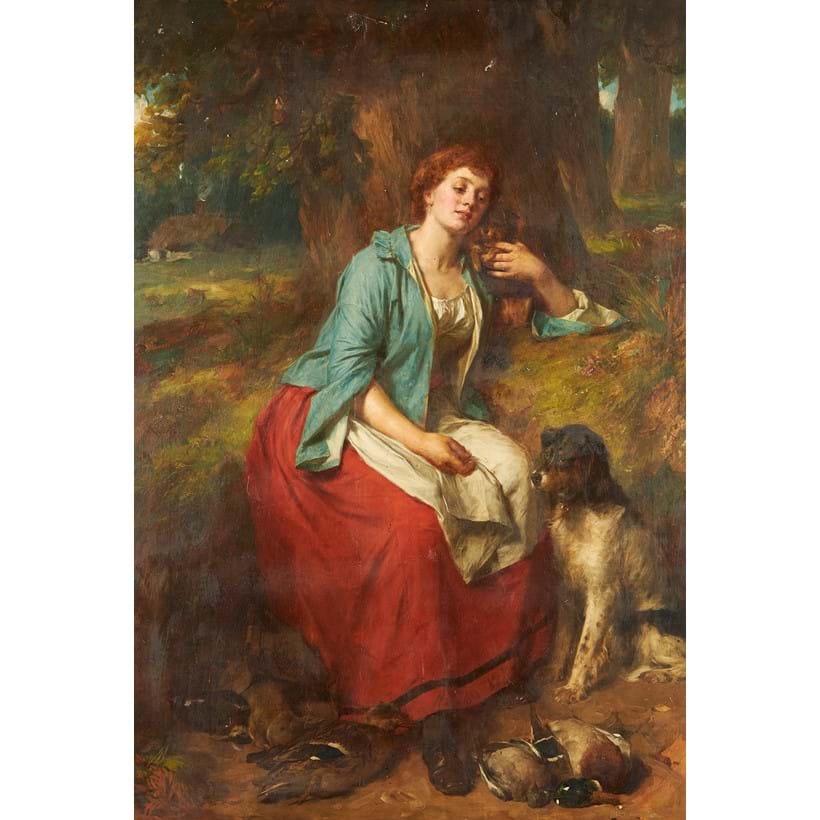 Inline Image - Lot 229 Thomas Faed (British 1826-1900), The Gamekeeper’s Daughter, Oil on canvas, Est. £10,000-15,000 (+ fees)