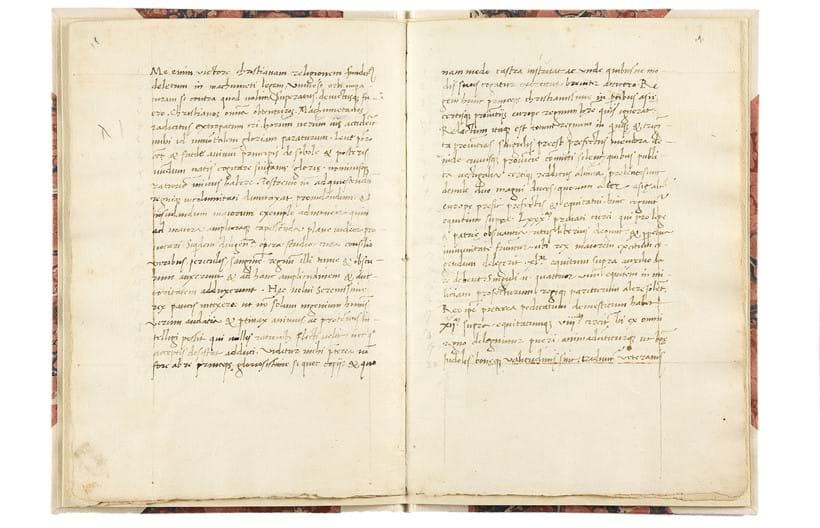 Inline Image - Lot 75: Niccolo Sagundino, Ad serenissimum principem, an eyewitness account of the Fall of Constantinople and its seizure by the Ottoman Empire, in Latin, humanist manuscript on paper [Italy (perhaps Naples), mid fifteenth century (most probably soon after 1453)] | Est. £8,000-12,000 (+ fees)
