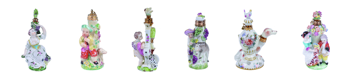 A Rare Collection of 18th Century English Porcelain 'Toys'