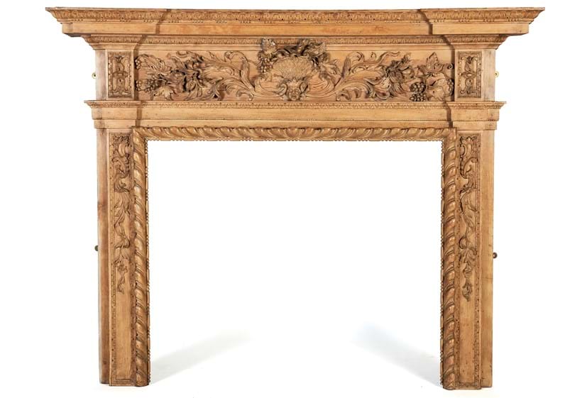 Inline Image - Lot 383: A George III carved pine chimneypiece, mid 18th century | Est. £2,000-3,000 (+fees)