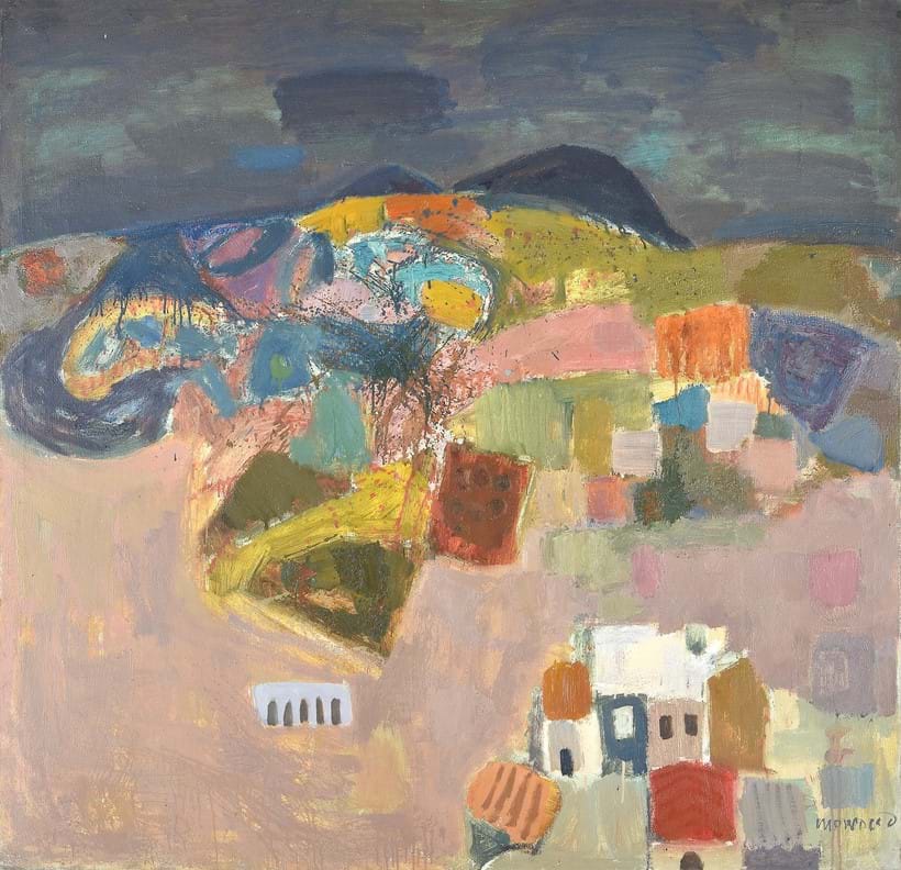 Inline Image - Alberto Morrocco (Scottish 1917-1998), 'Hillside with Village, Roviano', Oil on canvas | Est. £12,000-18,000 (+fees)