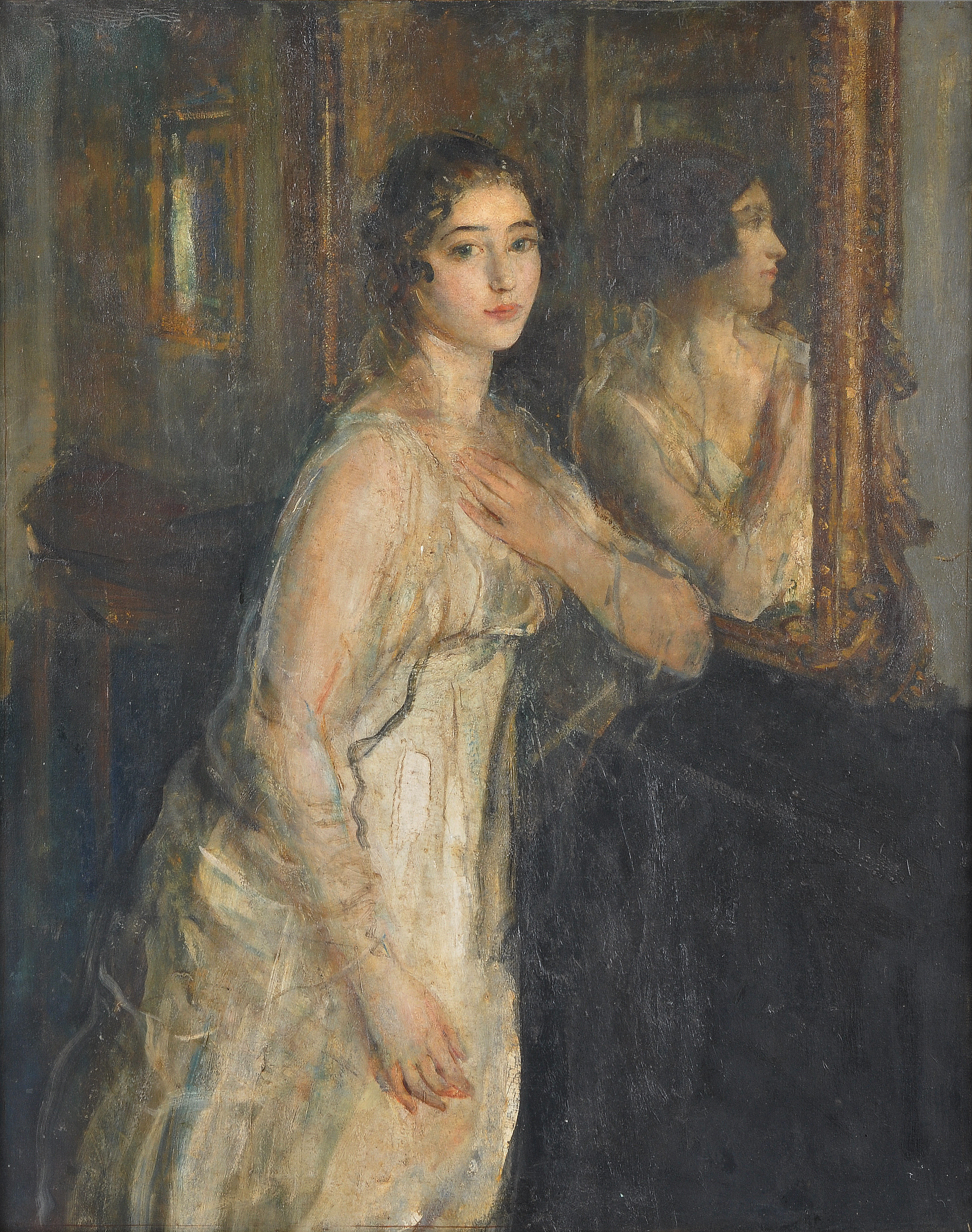 Inline Image - Ambrose McEvoy (British 1878-1927), 'Miss Violet Henry', Oil on canvas | Sold for £43,750
