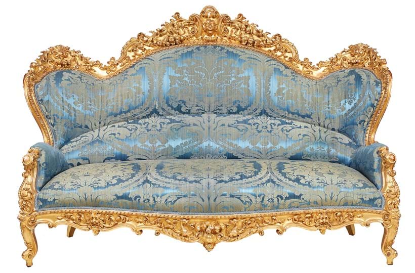 Inline Image - Lot 64: A French carved giltwood and composition salon suite in Louis XV style, 19th century. Provenance: Property from a Private Collection | Sold for £17,500