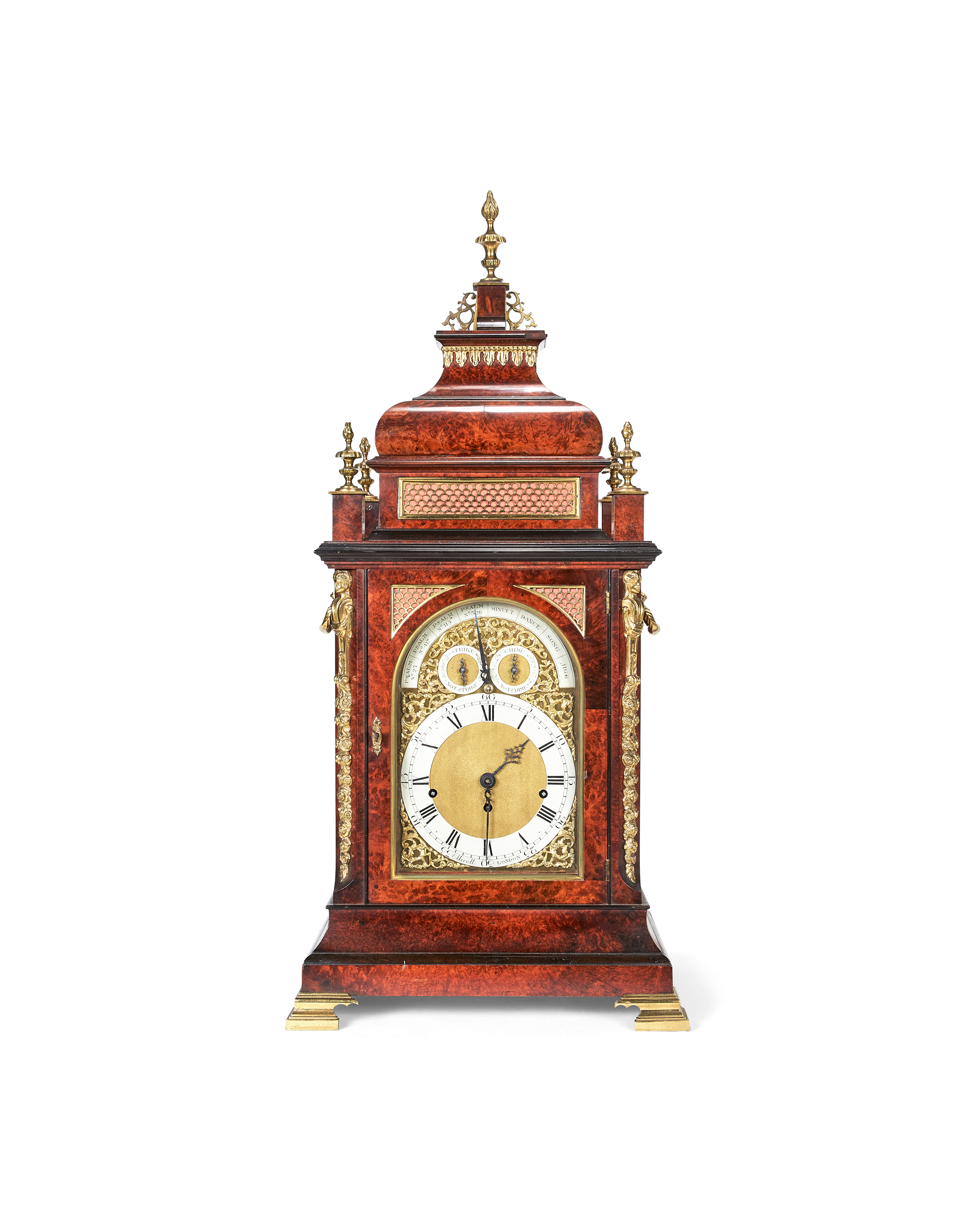 Inline Image - Lot 274 铜鎏金瘿木音乐自鸣钟, 93cm x 43cm x 32cm, 7000-10,000镑