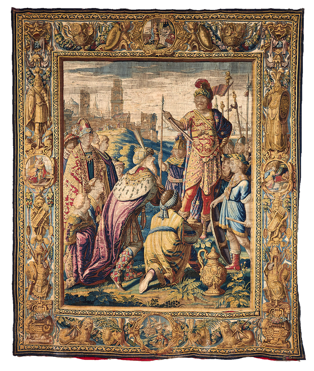 Inline Image - Lot 312: A Flemish historical tapestry, probably Brussels, after Karel van Mander II, second quarter 17th century, The Triumph of Mark Anthony over the Parhians, from the Mark Antony and Cleopatra cycle | Sold for £150,000