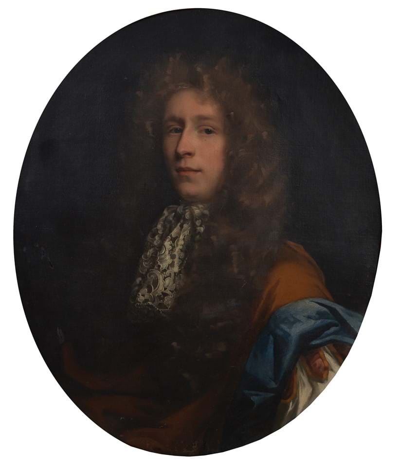 Inline Image - Follower of Sir Peter Lely, 'Portrait of William Cavendish, first Duke of Devonshire', Oil on canvas, oval | Sold for £9,375
