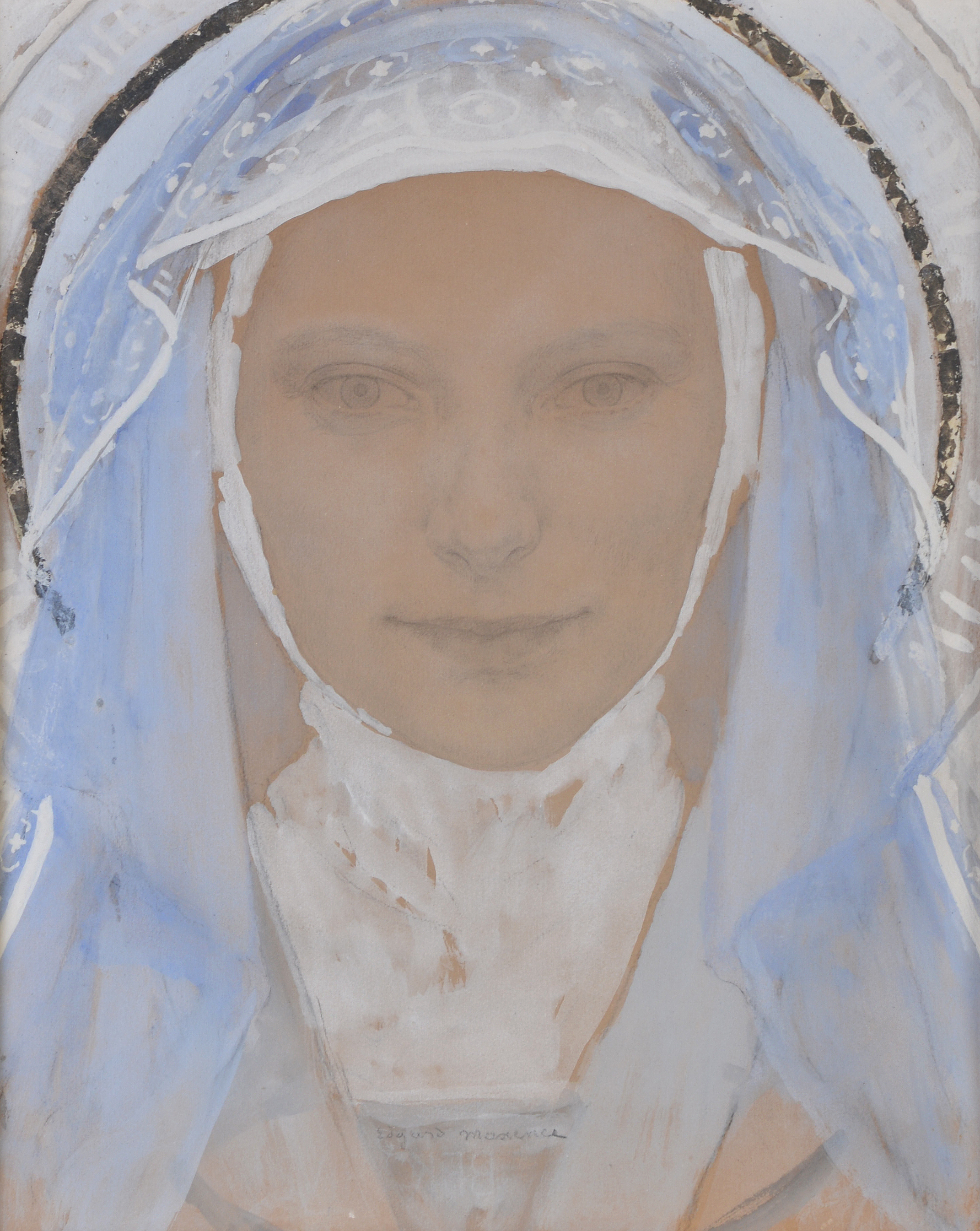 Inline Image - Edgard Maxence (French 1871 - 1954), 'The Madonna', Pencil and watercolour | Sold for £6,500