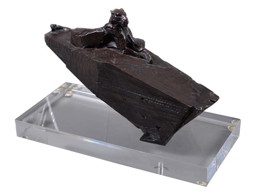 Inline Image - Dylan Lewis (South African b. 1964), ' Leopard lying on a rock (maquette)',  Bronze | Sold for £2,250