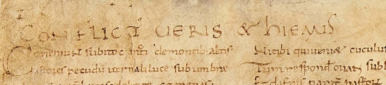 Alcuin, Conflictus veris et hiemis, and other texts, manuscript on parchment [France, c.873]