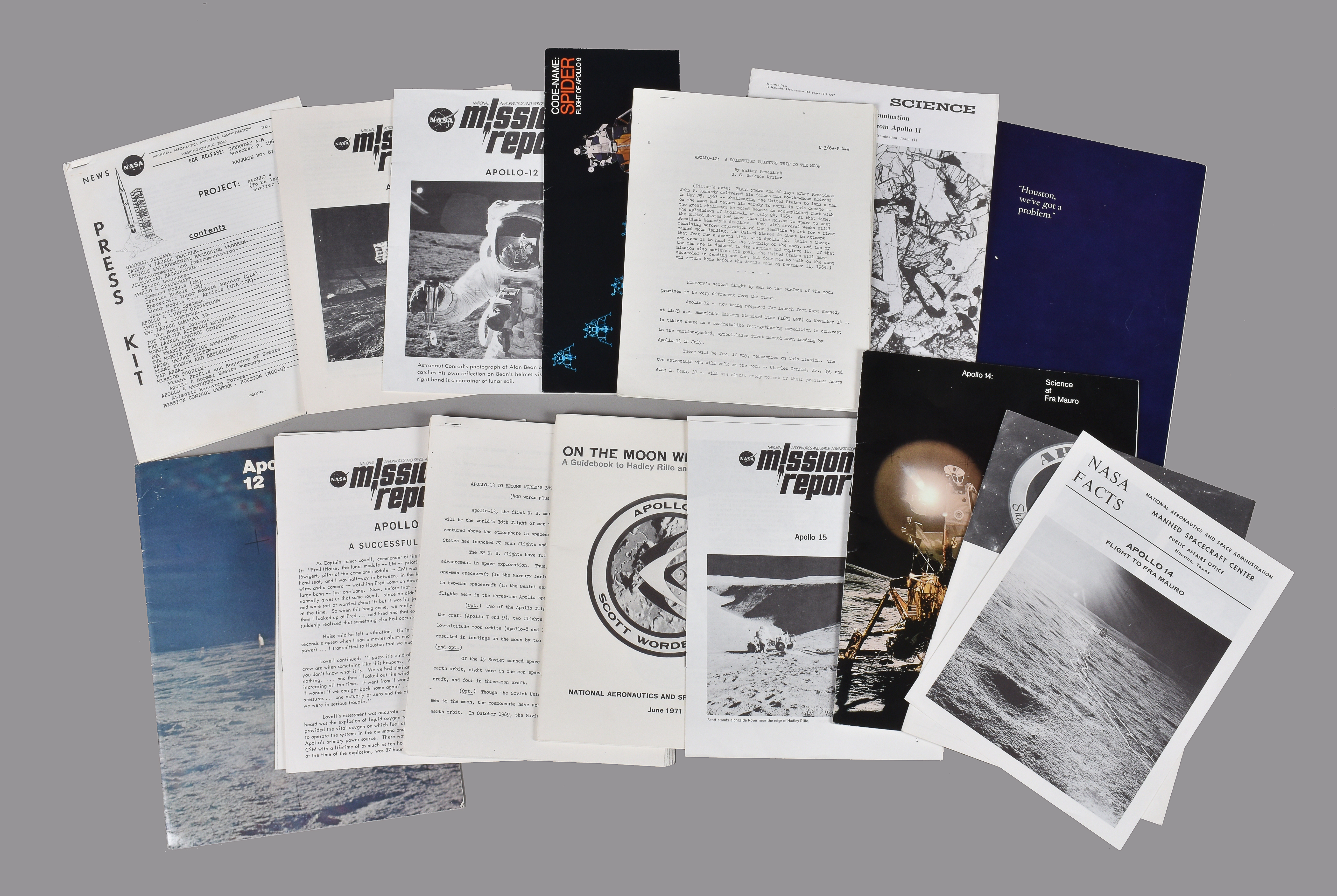 Lot 45: Apollo missions.  Assorted vintage publications and NASA ephemera