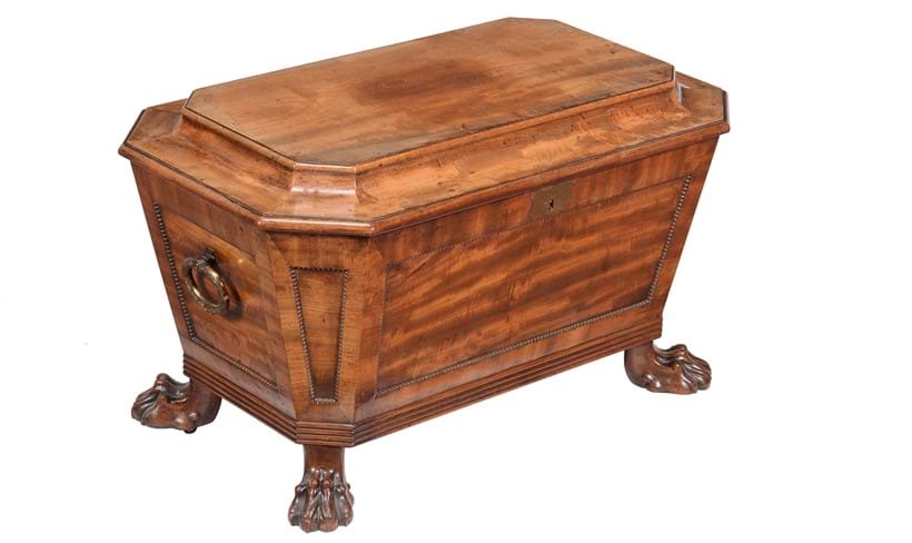 Inline Image - A George IV mahogany cellaret, circa 1825, sarcophagus form | Est. £400-600 (+fees)