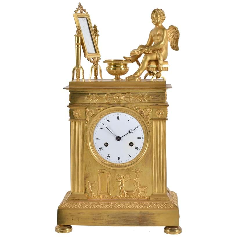 Inline Image - Lot 191: A French Empire ormolu mantel clock, early 19th century | Est. £1,000-1,500 (+fees)