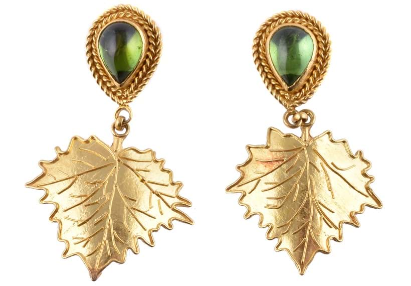 Inline Image - A pair of peridot leaf earrings by Natalia Josca | Sold for £400 (hammer price), November 2019