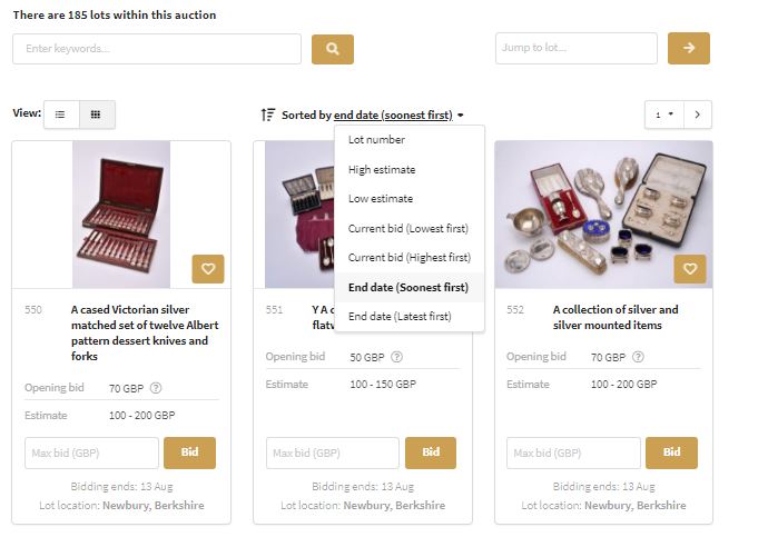 Timed Online Auction - Quick bid closing soonest.JPG