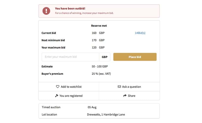 Inline Image - You have been outbid!