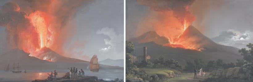 Inline Image - Lot 163: Neapolitan School (19th century), Eruzione del anno 1771;1779, Gouache. Provenance: The Parker Gallery, London | Est. £3,000-5,000 (+fees)