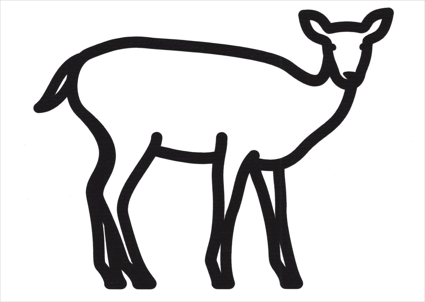 50. Julian Opie - Deer 3 grey outline.jpg