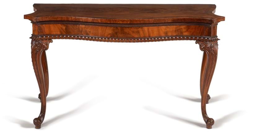 Inline Image - Lot 155: A George III mahogany serpentine serving table, circa 1760, attributed to William Vile | Est. £8,000-12,000 (+fees)