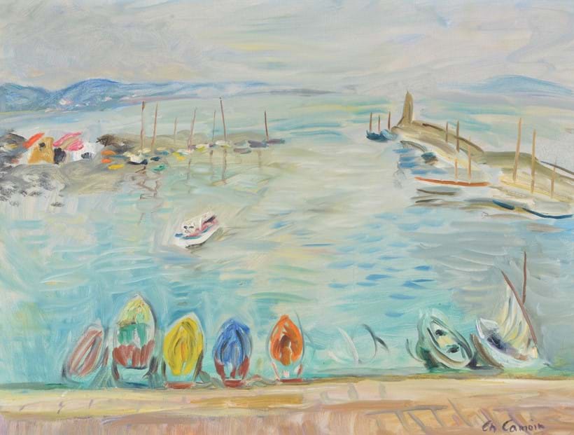 Inline Image - Lot 143: λ Charles Camoin (French 1879-1965), 'Port de Saint Tropez', Oil on canvas | Est. £12,000-18,000 (+fees)