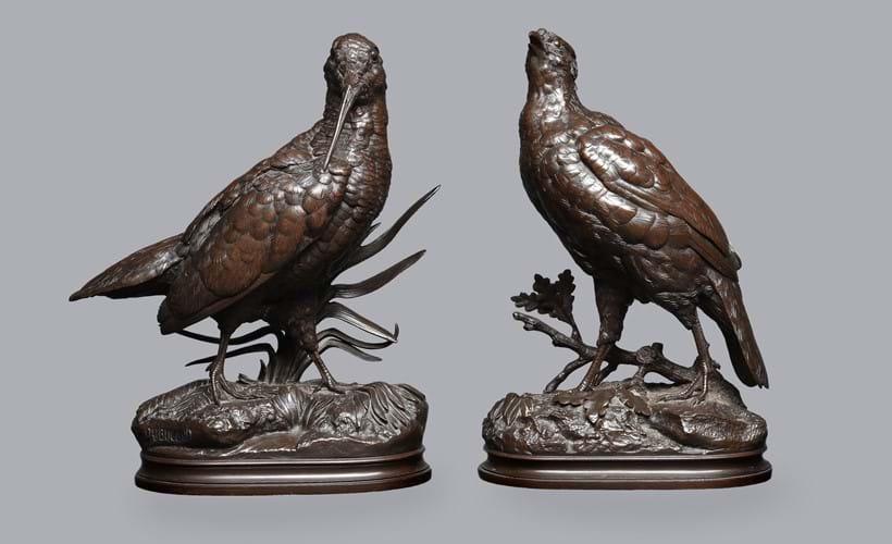Inline Image - Lot 856: Alfred Dubucand (French, 1828-1894), two fine patinated bronze models of birds, second half 19th century | Est. £1,200-1,800 (+fees)