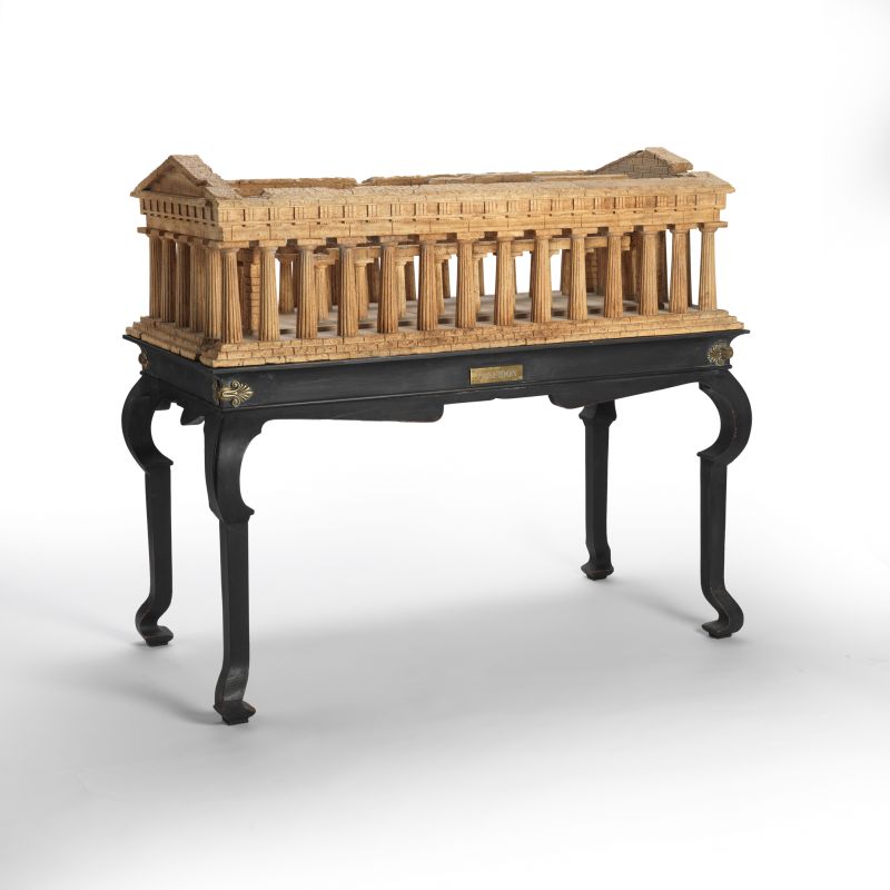 Lot 185: A carved Grand Tour model of the Temple of Paestum, Modern