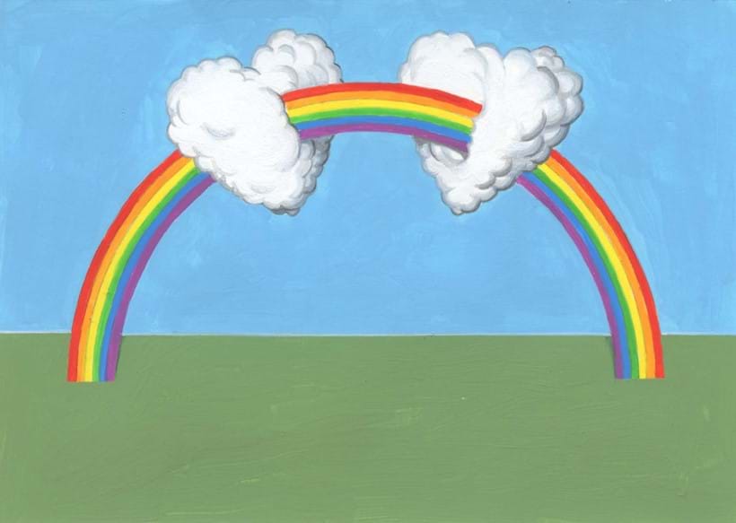Inline Image - Lot 108: Patrick Hughes, 'Love, 2020', Acrylic on Paper | Sold for £750