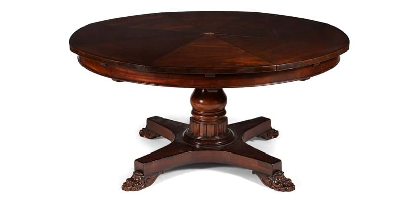 Inline Image - Lot 809: A mahogany circular concentric extending dining table, in Regency style | Est. £3,000-5,000 (+fees)