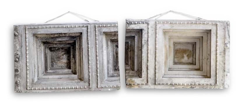 Inline Image - Lot 334: A PLASTER CAST OF A COFFERED CEILING SECTION FROM THE ERECHTEION, ATHENS, LATE 19TH/EARLY 20TH CENTURY, Relief cast with concentric squares, presented in two sections, Approximately 200cm wide | Est. £1,000-1,500 (+fees)