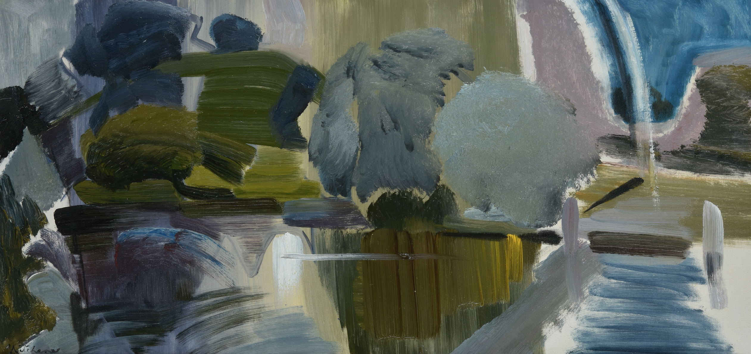 Valuation Finds & Favourites | 'Wittenham Clumps from Days Lock' by British artist Ivon Hitchens