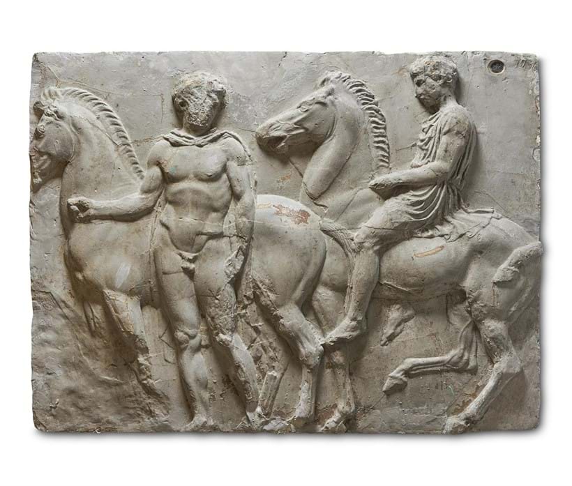 Inline Image - Lot 43 | A VICTORIAN PLASTER SECTION FROM THE PARTHENON FRIEZE, ATTRIBUTED TO D. BRUCCIANI & CO, PROBABLY LATE 19TH CENTURY, AFTER THE ANTIQUE | Sold for £8,125