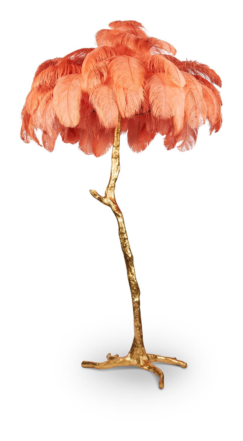 Inline Image - Lot 254: A 'MANDARIN' RESIN AND OSTRICH FEATHER FLOOR LAMPBY A MODERN GRAND TOUR | Sold for £11,875