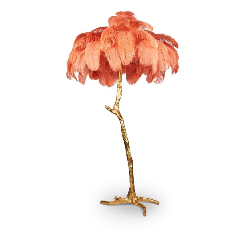 Inline Image - Lot 254: A 'MANDARIN' RESIN AND OSTRICH FEATHER FLOOR LAMPBY A MODERN GRAND TOUR | Sold for £11,875