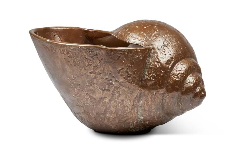 Inline Image - Lot 338: A PATINATED BRONZE CONCH FORM WINE COOLER BY A MODERN GRAND TOUR | Sold for £6,000