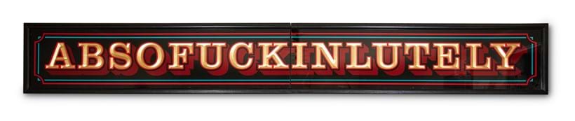 Inline Image - Lot 377: RYAN CALLANAN AKA. RYCA (BRITISH B. 1981), ABSOFUCKINGLUTELY, 2016 | Est. £4,000-6,000 (+fees) | Sold for £11,875