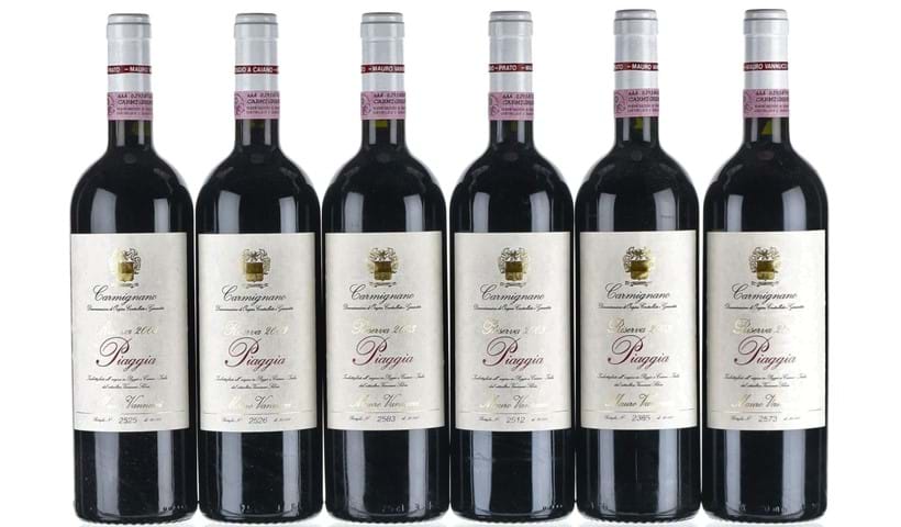 Inline Image - 2003 Carmignano, Riserva Piaggia, Mauro Vannucci, 6x75cl | Est. £100-200 (+fees)
