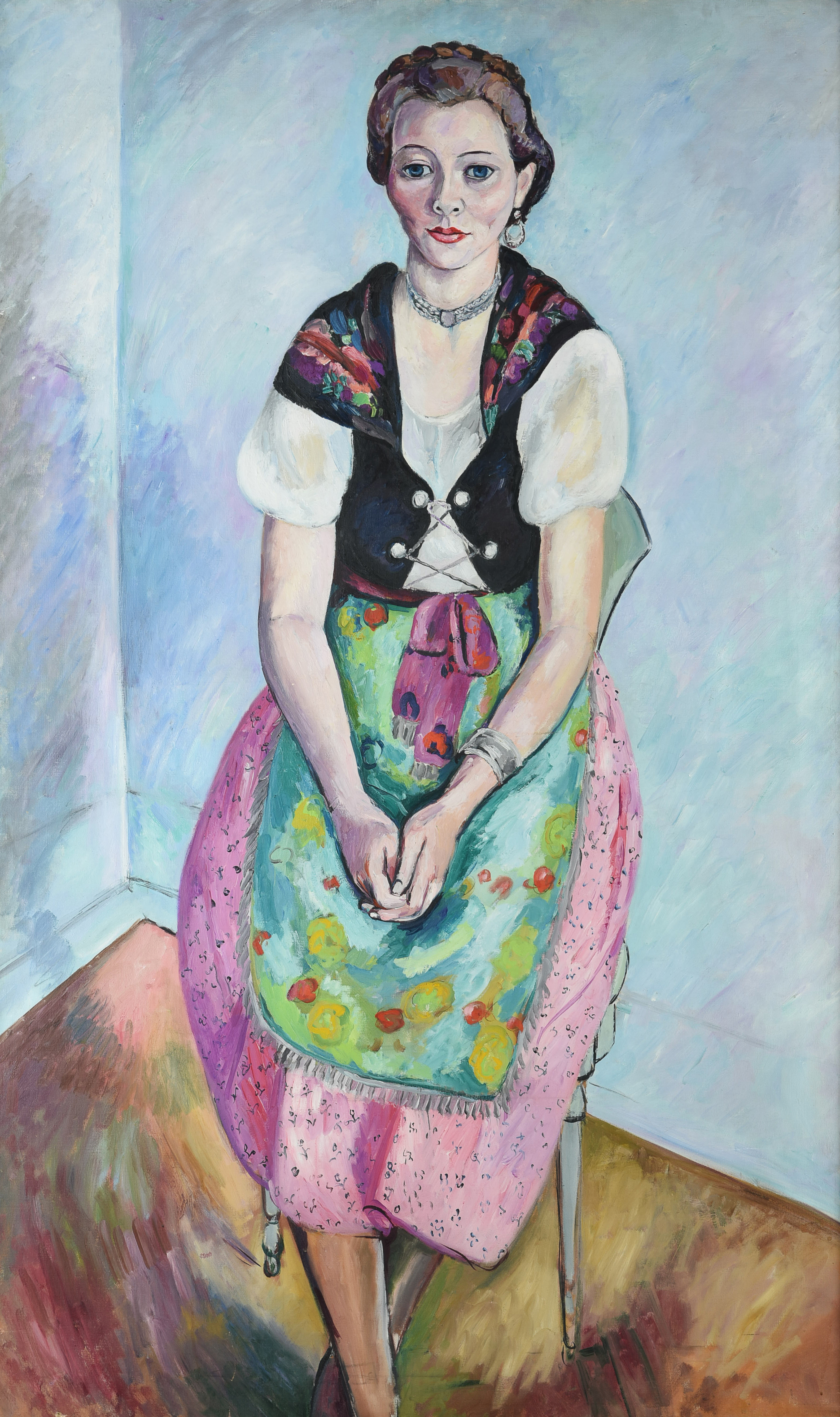 Inline Image - Edward Wolfe (British 1897-1981), 'Jet Fairley in Swiss Costume', Oil on canvas | Est. £2,000-3,000 (+fees)