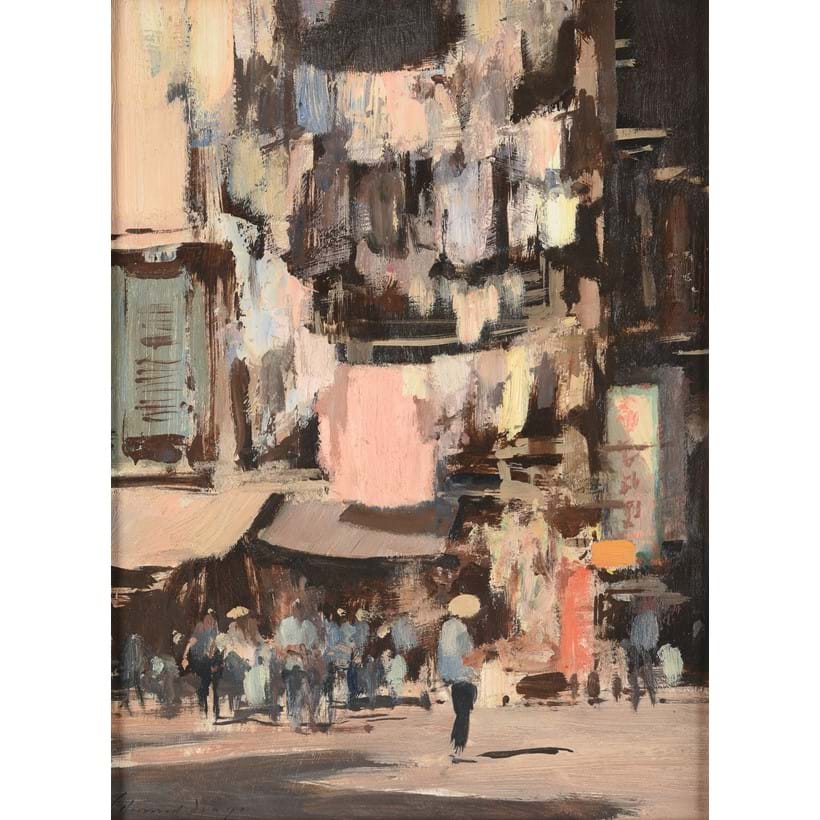 Inline Image - Edward Seago (British 1910-1974), 'Street in Hong Kong', Oil on board | Est. £15,000-25,000 (+fees)