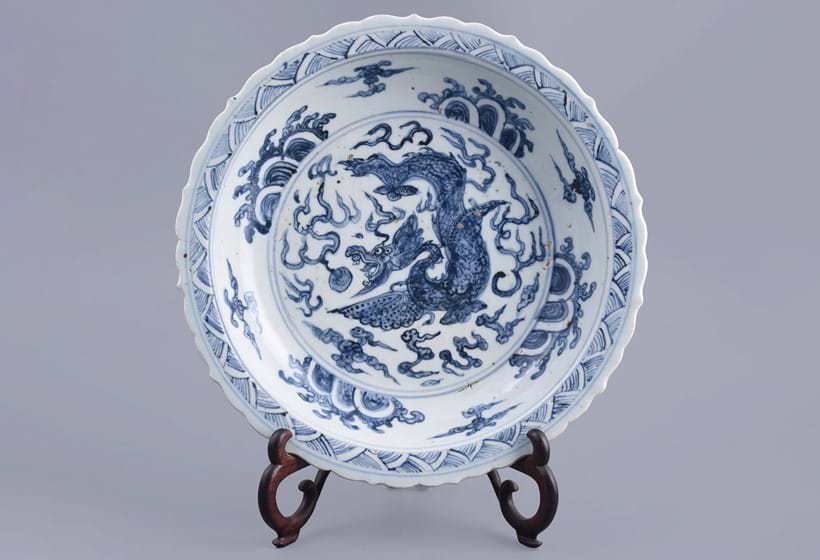 Inline Image - A good Chinese blue and white dish, Ming Dynasty, 16th century | Est. £1,500-2,500 (+fees)
